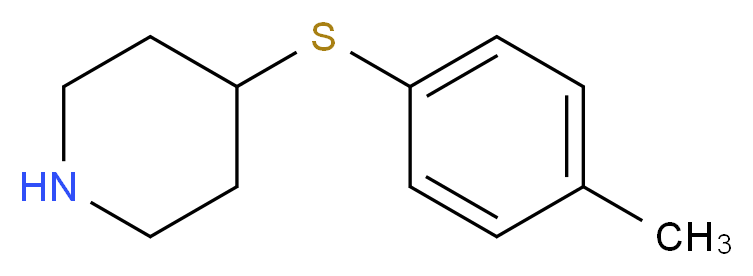 4-[(4-methylphenyl)thio]piperidine_分子结构_CAS_101768-80-3)