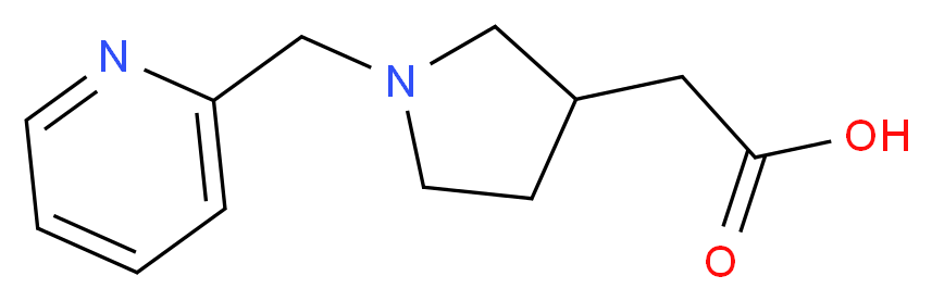 2-[1-(2-Pyridinylmethyl)-3-pyrrolidinyl]-acetic acid_分子结构_CAS_)