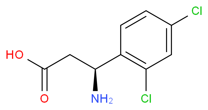 (3S)-3-amino-3-(2,4-dichlorophenyl)propanoic acid_分子结构_CAS_757937-66-9
