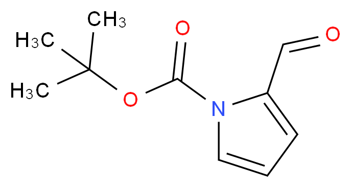 N-Boc-吡咯-2-甲醛_分子结构_CAS_161282-57-1)