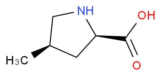(2R,4R)-4-methylpyrrolidine-2-carboxylic acid_分子结构_CAS_6734-41-4
