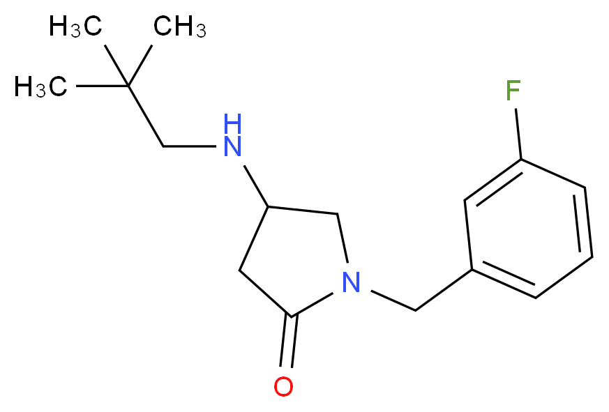 4-[(2,2-dimethylpropyl)amino]-1-(3-fluorobenzyl)-2-pyrrolidinone_分子结构_CAS_)