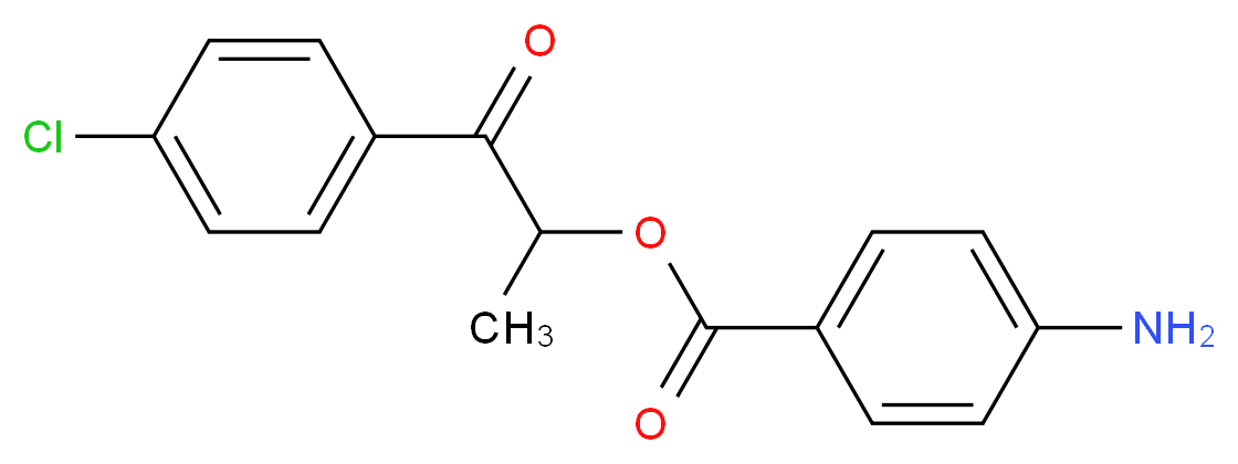 2-(4-Chlorophenyl)-1-methyl-2-oxoethyl 4-aminobenzoate_分子结构_CAS_)