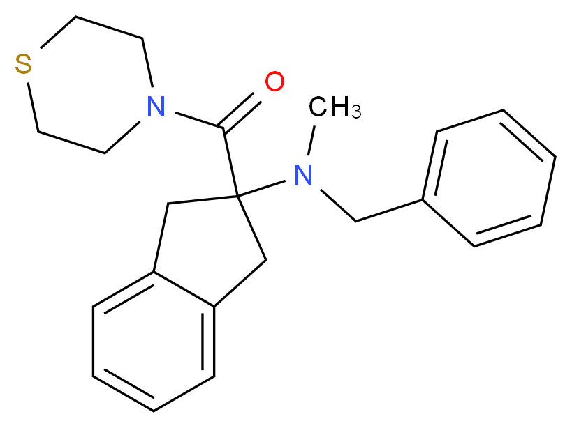 N-benzyl-N-methyl-2-(4-thiomorpholinylcarbonyl)-2-indanamine_分子结构_CAS_)