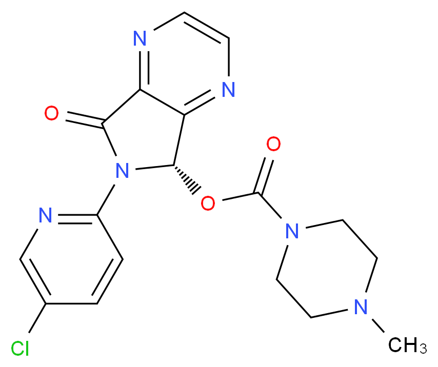 (5S)-6-(5-chloropyridin-2-yl)-7-oxo-5H,6H,7H-pyrrolo[3,4-b]pyrazin-5-yl 4-methylpiperazine-1-carboxylate_分子结构_CAS_138729-47-2