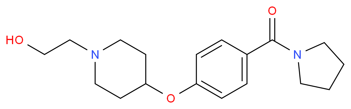 2-{4-[4-(1-pyrrolidinylcarbonyl)phenoxy]-1-piperidinyl}ethanol_分子结构_CAS_)