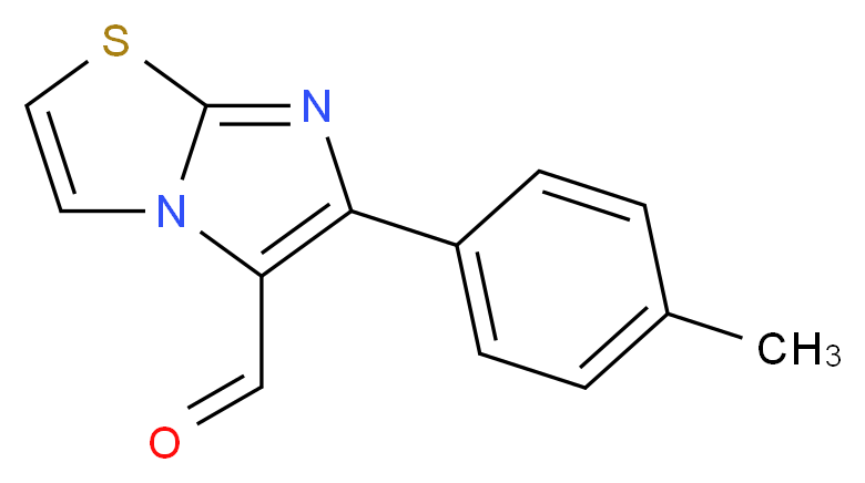 6-(4-Methylphenyl)imidazo[2,1-b][1,3]thiazole-5-carbaldehyde_分子结构_CAS_82588-42-9)