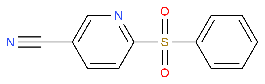 2-Phenylsulphonylpyridine-5-carbonitrile_分子结构_CAS_)
