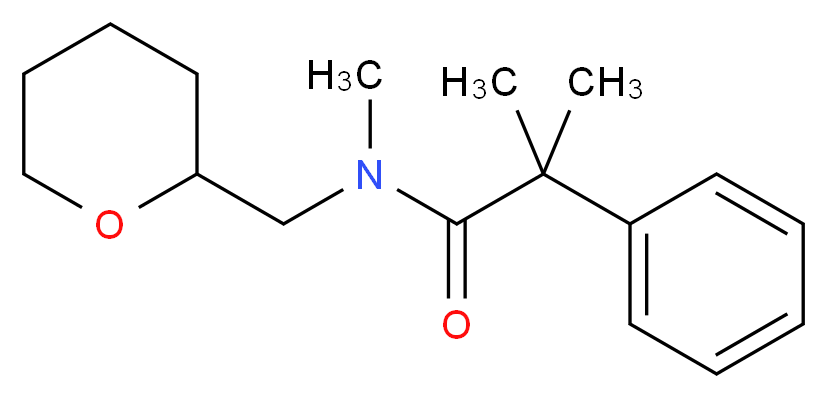N,2-dimethyl-2-phenyl-N-(tetrahydro-2H-pyran-2-ylmethyl)propanamide_分子结构_CAS_)