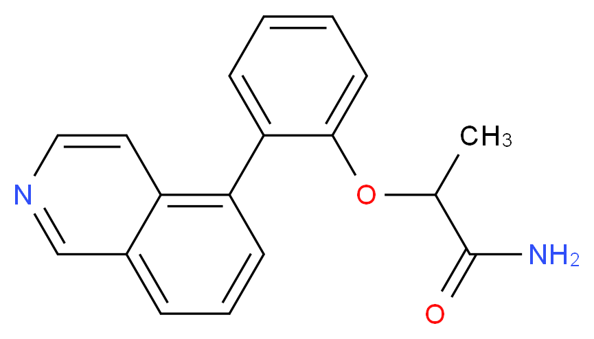 2-(2-isoquinolin-5-ylphenoxy)propanamide_分子结构_CAS_)