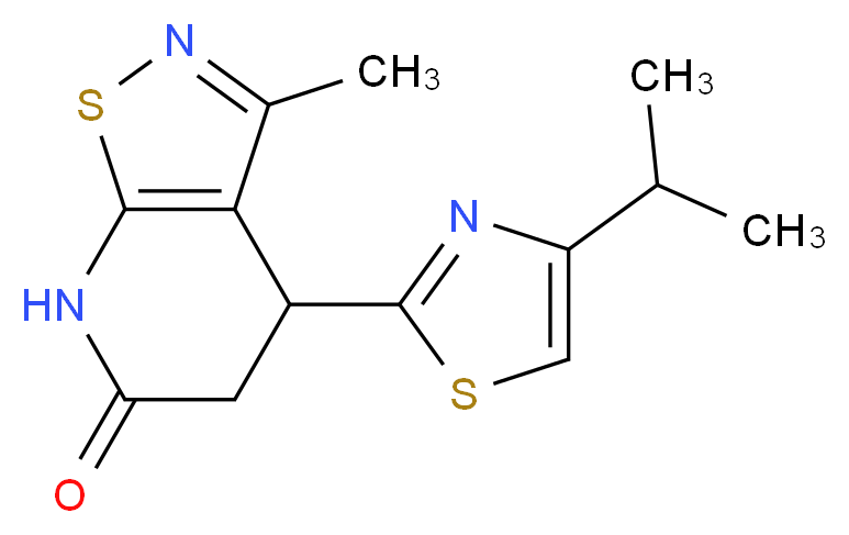 4-(4-isopropyl-1,3-thiazol-2-yl)-3-methyl-4,7-dihydroisothiazolo[5,4-b]pyridin-6(5H)-one_分子结构_CAS_)