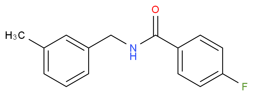 4-fluoro-N-[(3-methylphenyl)methyl]benzamide_分子结构_CAS_710318-36-8