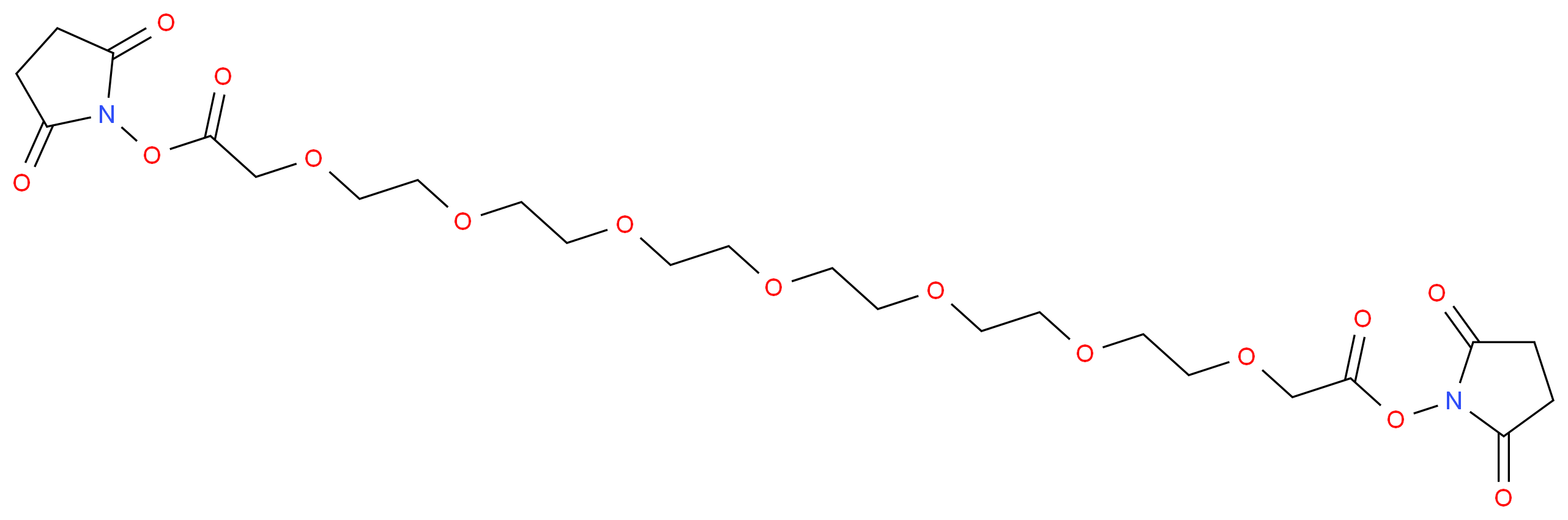 bis(2,5-dioxopyrrolidin-1-yl) 3,6,9,12,15,18,21-heptaoxatricosanedioate_分子结构_CAS_211746-85-9