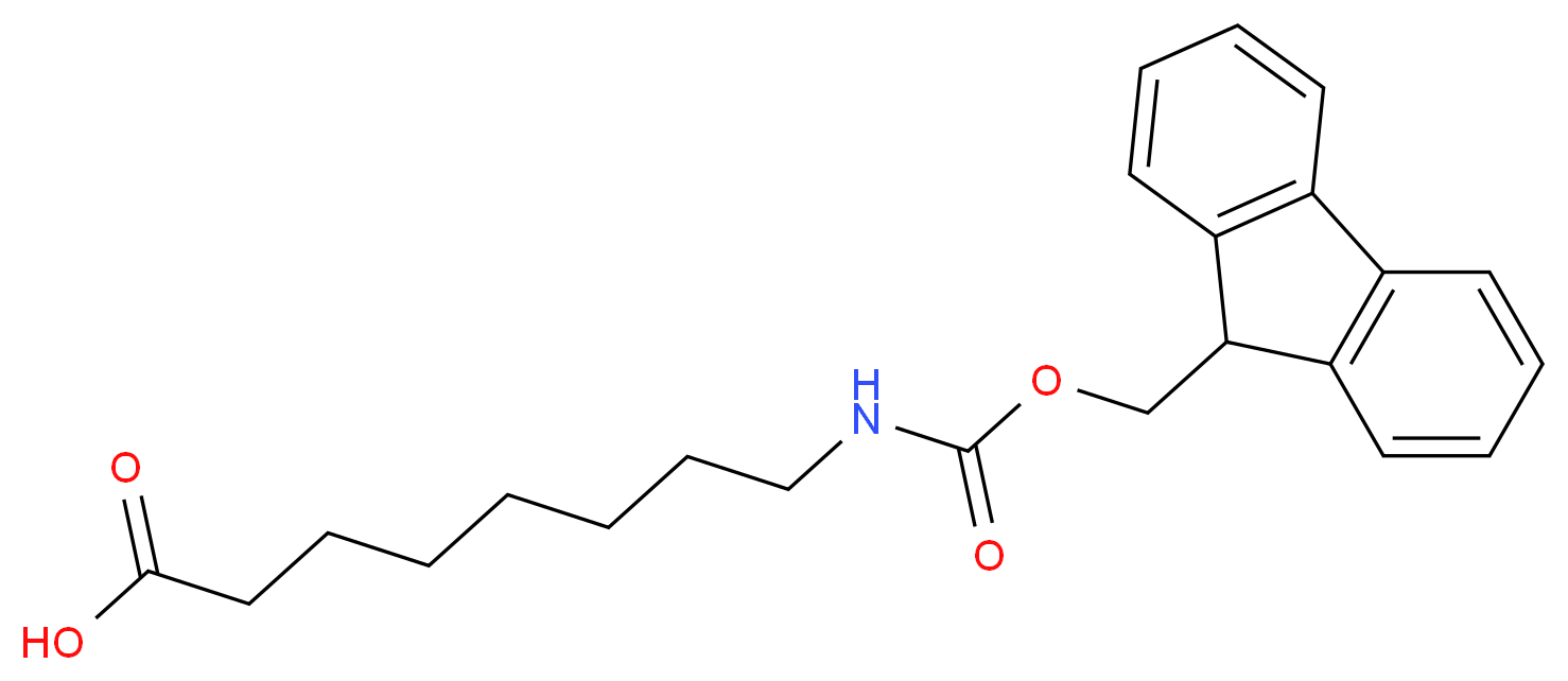 8-{[(9H-fluoren-9-ylmethoxy)carbonyl]amino}octanoic acid_分子结构_CAS_126631-93-4