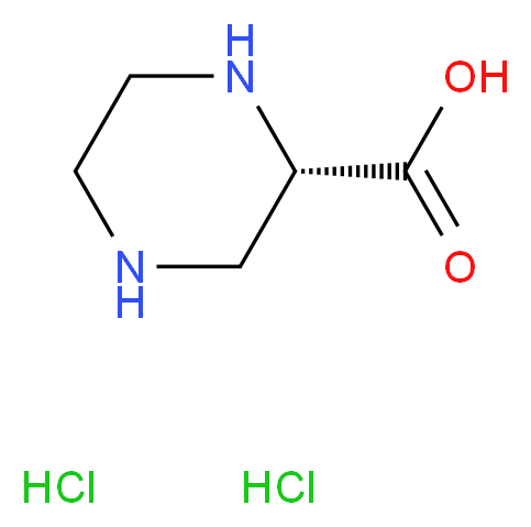 (2S)-piperazine-2-carboxylic acid dihydrochloride_分子结构_CAS_147650-70-2