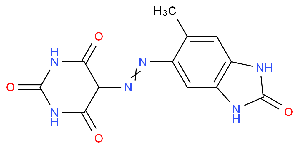 5-((2,3-dihydro-6-methyl-2-oxo-1h-benzimidazol-5-yl)azo)barbituric acid_分子结构_CAS_72102-84-2)