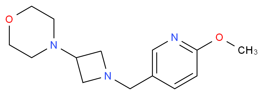 4-{1-[(6-methoxypyridin-3-yl)methyl]azetidin-3-yl}morpholine_分子结构_CAS_)