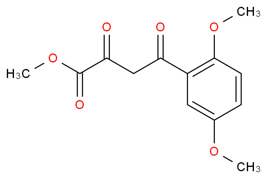 methyl 4-(2,5-dimethoxyphenyl)-2,4-dioxobutanoate_分子结构_CAS_70935-15-8