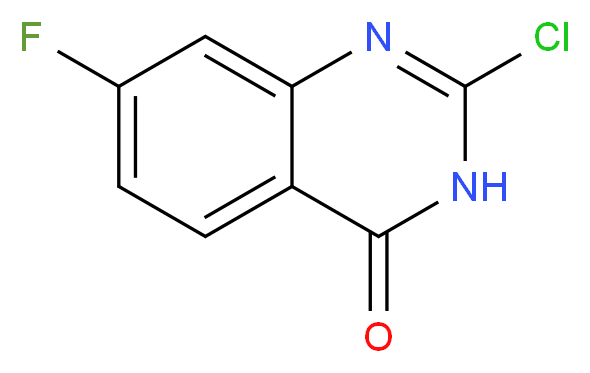 2-chloro-7-fluoro-3,4-dihydroquinazolin-4-one_分子结构_CAS_1107694-77-8