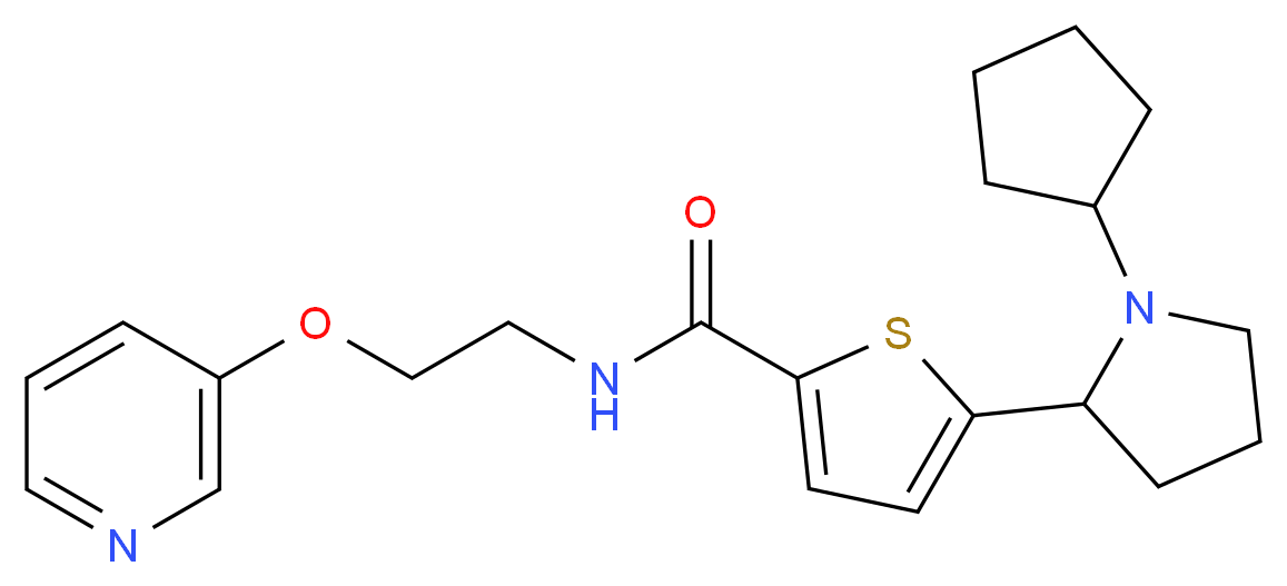 5-(1-cyclopentyl-2-pyrrolidinyl)-N-[2-(3-pyridinyloxy)ethyl]-2-thiophenecarboxamide_分子结构_CAS_)