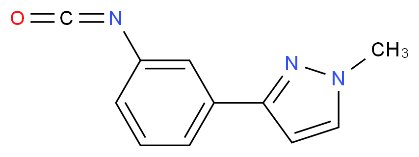 3-(1-Methyl-1H-pyrazol-3-yl)phenyl isocyanate 97%_分子结构_CAS_912569-60-9)