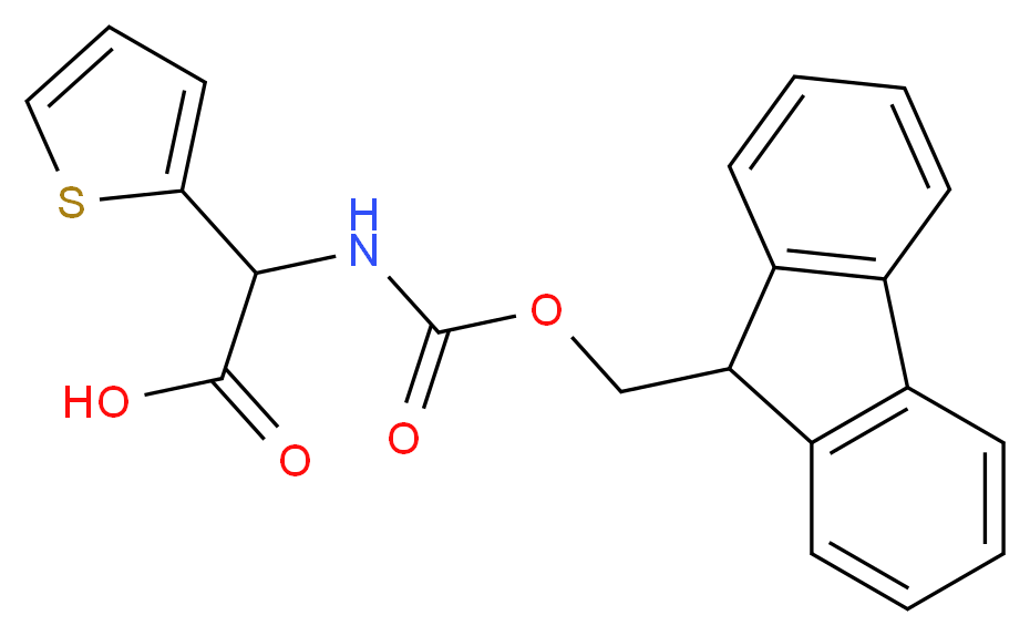 Fmoc-DL-(2-thienyl)glycine_分子结构_CAS_211682-11-0)