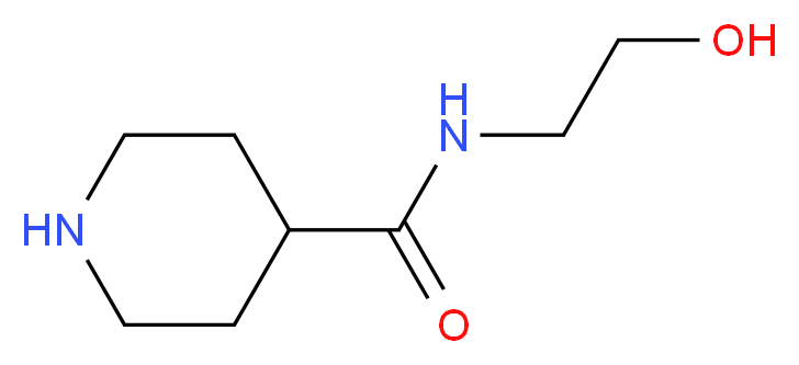N-(2-hydroxyethyl)piperidine-4-carboxamide_分子结构_CAS_30672-46-9