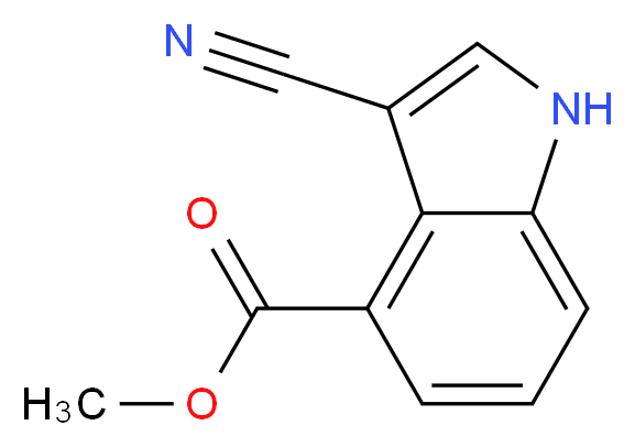Methyl 3-cyano-1H-indole-4-carboxylate_分子结构_CAS_939793-19-8)