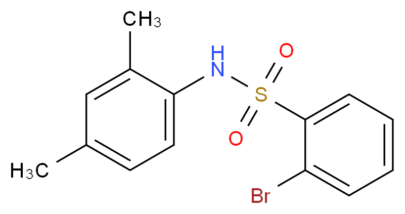2-bromo-N-(2,4-dimethylphenyl)benzene-1-sulfonamide_分子结构_CAS_941294-29-7