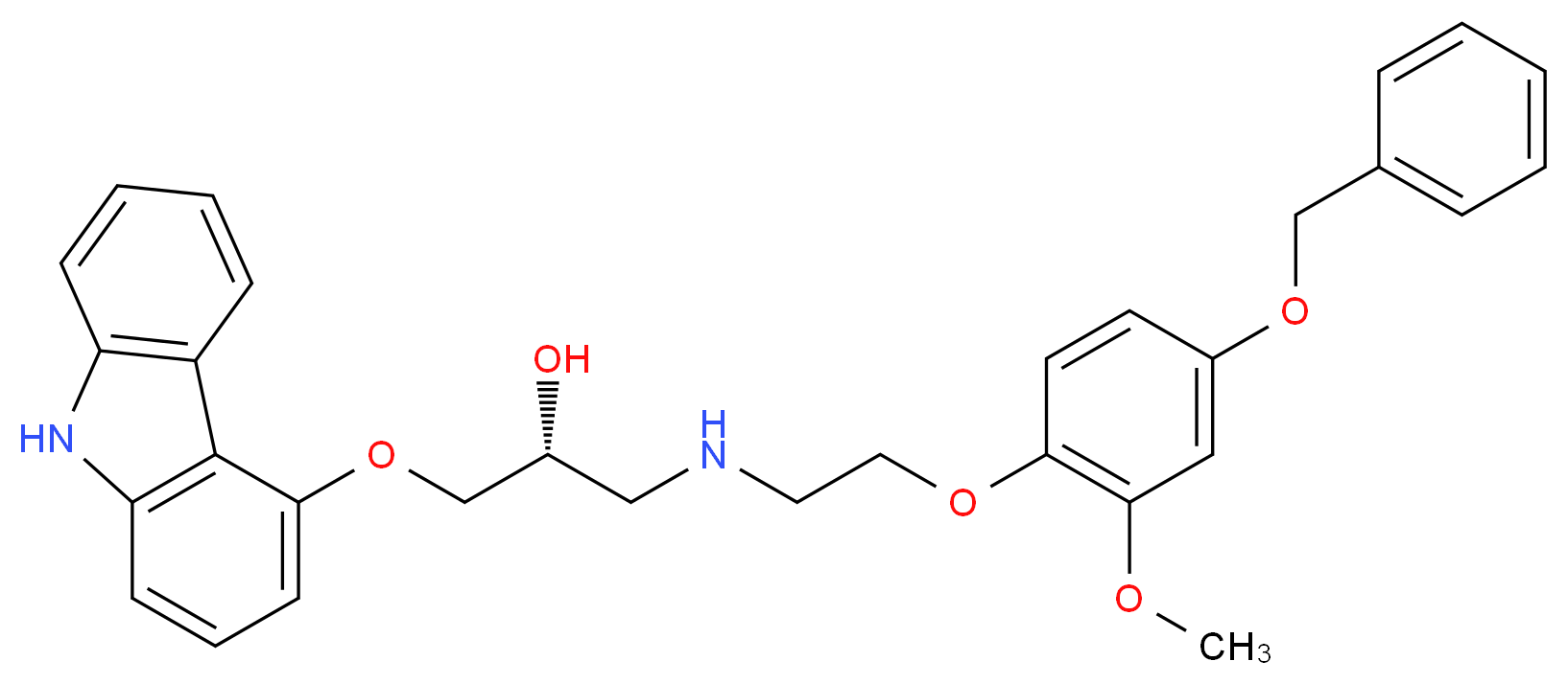 (R)-(+)-4'-Benzyloxyphenyl Carvedilol_分子结构_CAS_1217846-55-3)