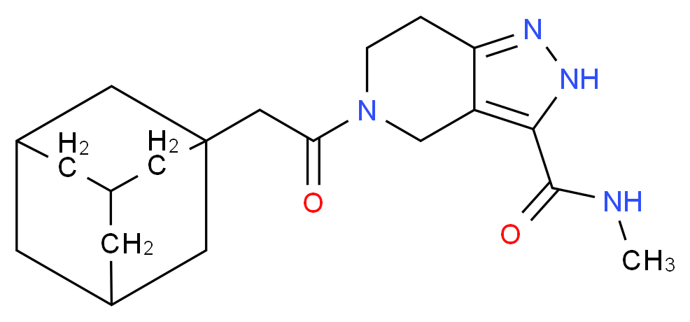 5-(1-adamantylacetyl)-N-methyl-4,5,6,7-tetrahydro-2H-pyrazolo[4,3-c]pyridine-3-carboxamide_分子结构_CAS_)