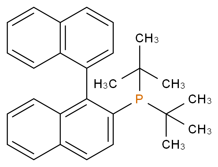 di-tert-butyl[1-(naphthalen-1-yl)naphthalen-2-yl]phosphane_分子结构_CAS_255836-67-0