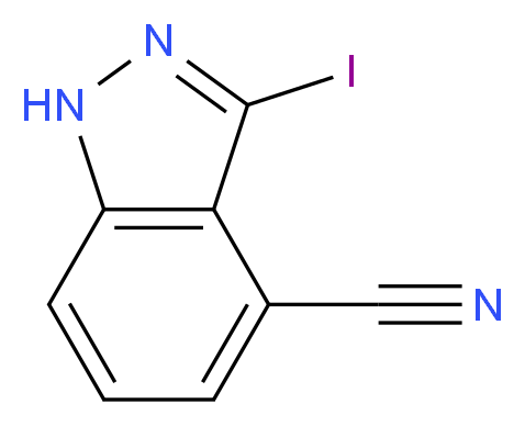 3-iodo-1H-indazole-4-carbonitrile_分子结构_CAS_944898-93-5