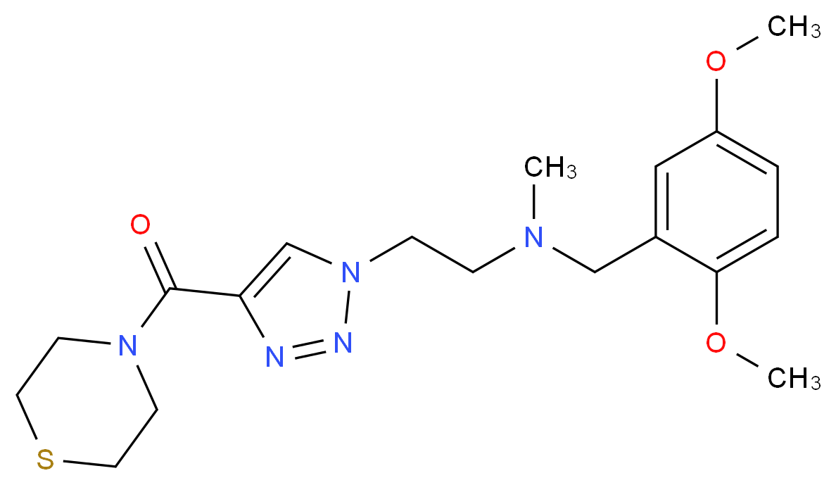 (2,5-dimethoxybenzyl)methyl{2-[4-(4-thiomorpholinylcarbonyl)-1H-1,2,3-triazol-1-yl]ethyl}amine_分子结构_CAS_)