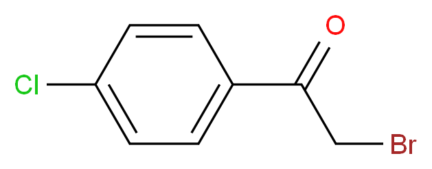 2-溴-4′-氯苯乙酮_分子结构_CAS_536-38-9)