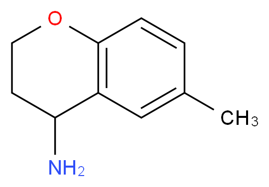 6-methyl-3,4-dihydro-2H-1-benzopyran-4-amine_分子结构_CAS_638220-39-0