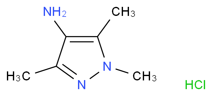 4-Amino-1,3,5-trimethylpyrazole hydrochloride_分子结构_CAS_1185303-62-1)