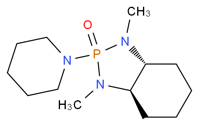 (3aR,7aR)-1,3-dimethyl-2-(piperidin-1-yl)-octahydro-1H-1,3,2λ<sup>5</sup>-benzodiazaphosphol-2-one_分子结构_CAS_161390-52-9