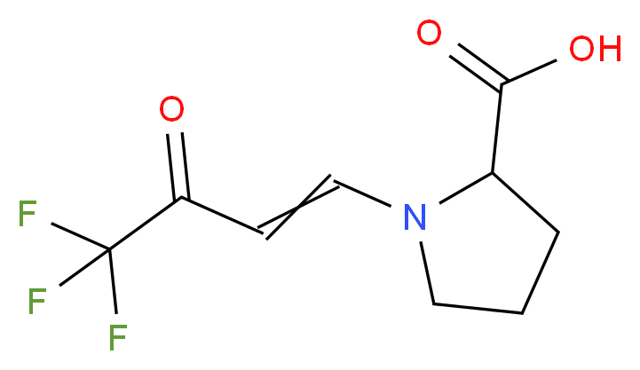 1-(4,4,4-trifluoro-3-oxobut-1-en-1-yl)pyrrolidine-2-carboxylic acid_分子结构_CAS_133992-80-0