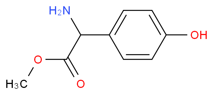 methyl 2-amino-2-(4-hydroxyphenyl)acetate_分子结构_CAS_37763-23-8