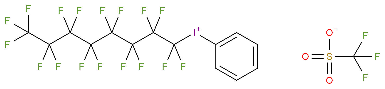 (Perfluoro-n-octyl)phenyliodonium trifluoromethanesulfonate_分子结构_CAS_77758-89-5)