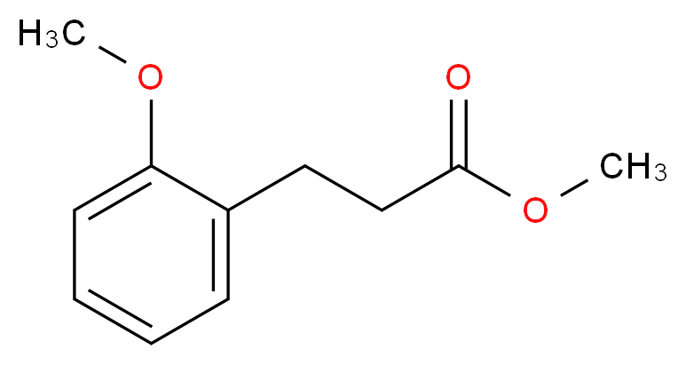 methyl 3-(2-methoxyphenyl)propanoate_分子结构_CAS_55001-09-7