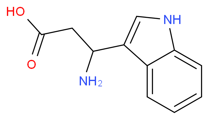 3-AMINO-3-(1H-INDOL-3-YL)PROPANOIC ACID_分子结构_CAS_5814-94-8)
