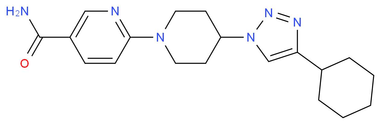 6-[4-(4-cyclohexyl-1H-1,2,3-triazol-1-yl)-1-piperidinyl]nicotinamide_分子结构_CAS_)