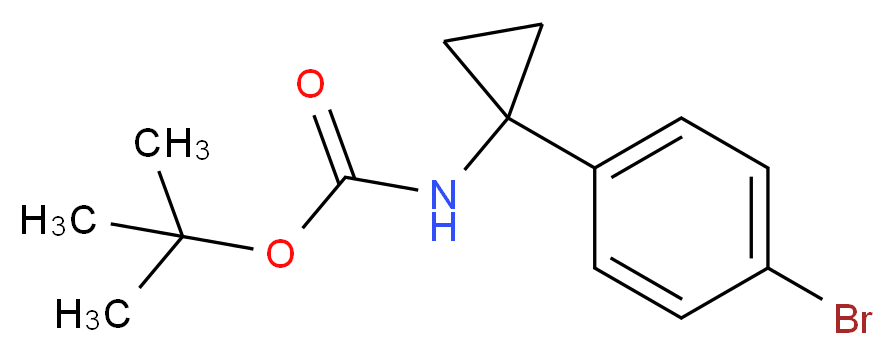 tert-butyl N-[1-(4-bromophenyl)cyclopropyl]carbamate_分子结构_CAS_360773-84-8