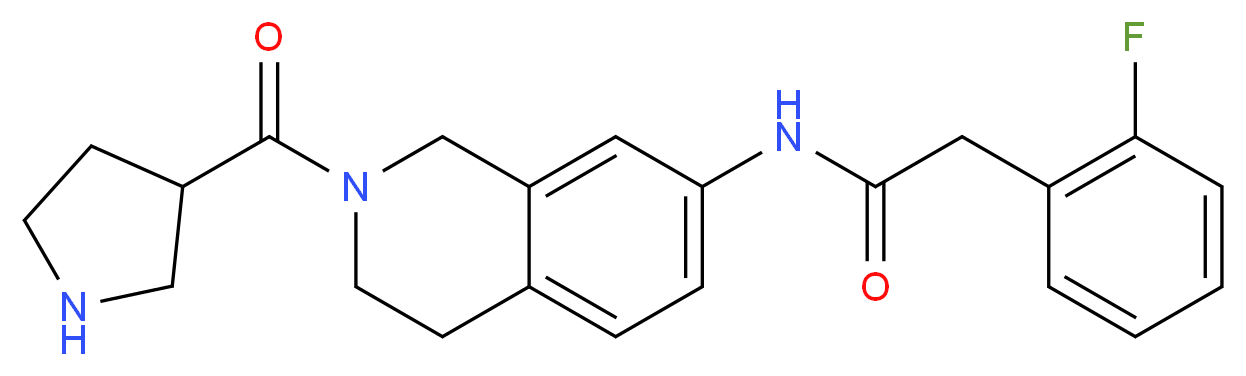 2-(2-fluorophenyl)-N-[2-(pyrrolidin-3-ylcarbonyl)-1,2,3,4-tetrahydroisoquinolin-7-yl]acetamide_分子结构_CAS_)