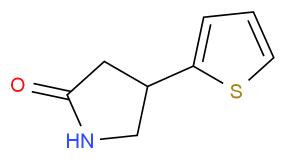 4-(thiophen-2-yl)pyrrolidin-2-one_分子结构_CAS_88221-12-9