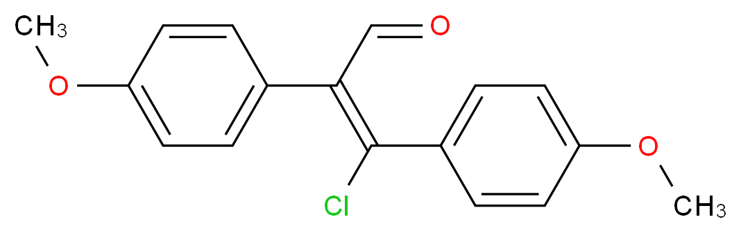 3-Chloro-2,3-bis(4-methoxyphenyl)acrylaldehyde_分子结构_CAS_19881-70-0)