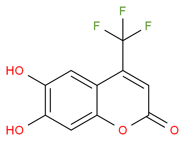 6,7-dihydroxy-4-(trifluoromethyl)-2H-chromen-2-one_分子结构_CAS_82747-36-2