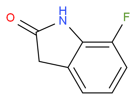7-fluoro-2,3-dihydro-1H-indol-2-one_分子结构_CAS_71294-03-6